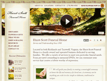 Tablet Screenshot of hurstscottfuneralhomes.com